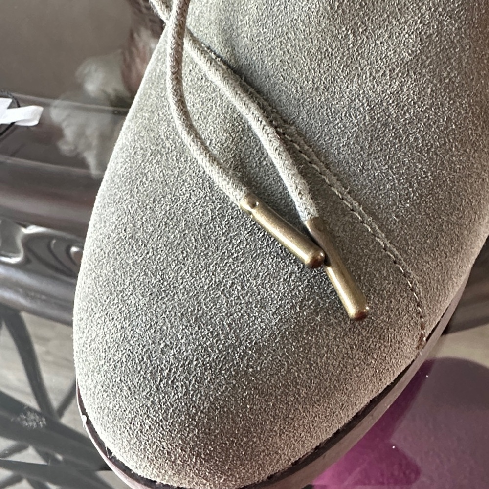 Toms Olive Wedge Ankle Boots - Picture 4 of 8